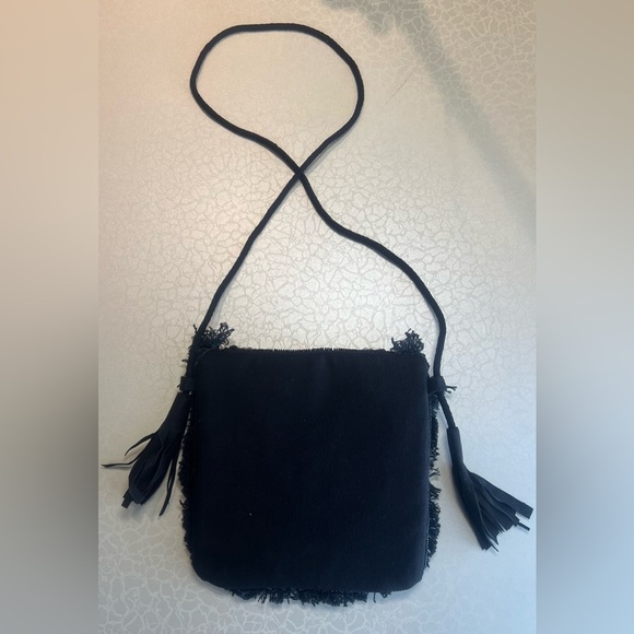 Shashi | Black Metallic Embellished Beaded Shoulder Bag - Picture 11 of 16